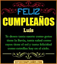 GIF Frases de Cumpleaños Luis